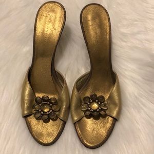 Giuseppe Zanotti Gold Evening Heels